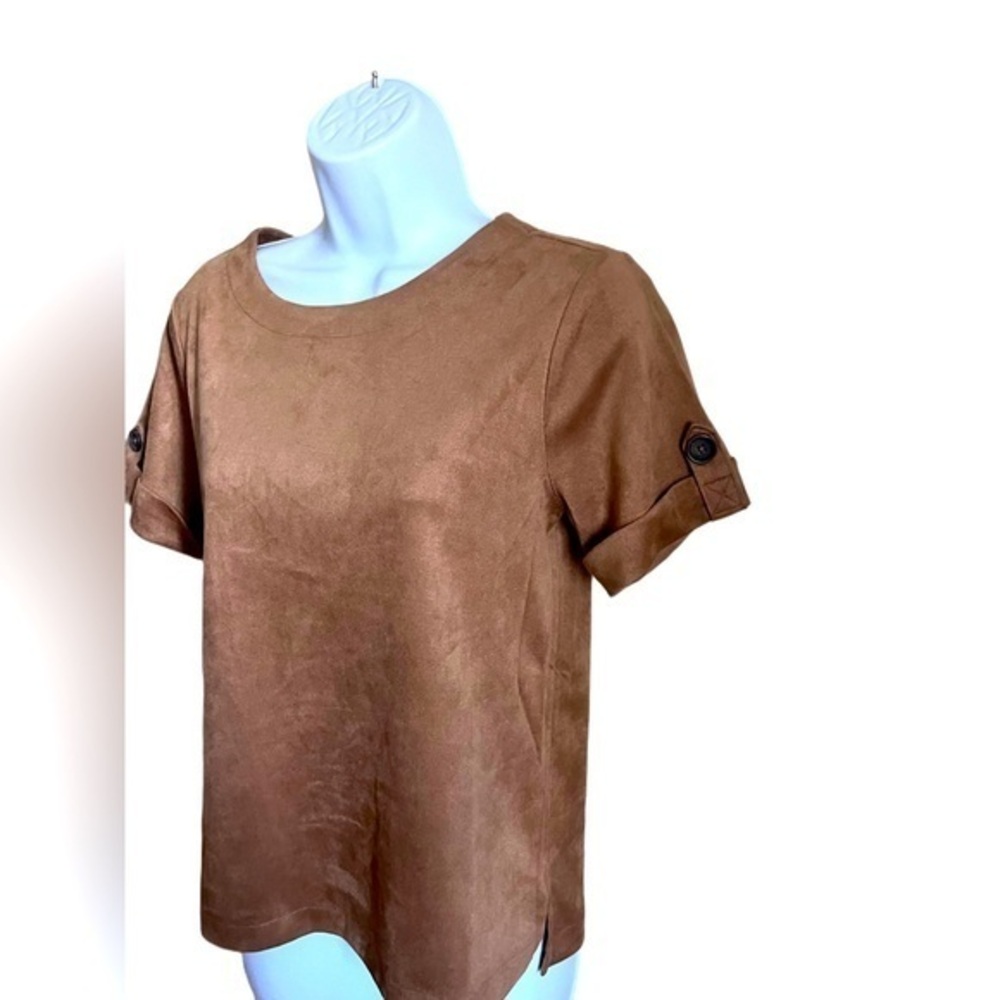 Banana Republic XS suede camel colored top